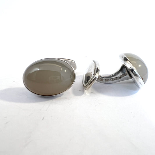 Jalosepot Oy, Finland 1957. Vintage Solid Silver Quartz Cufflinks.