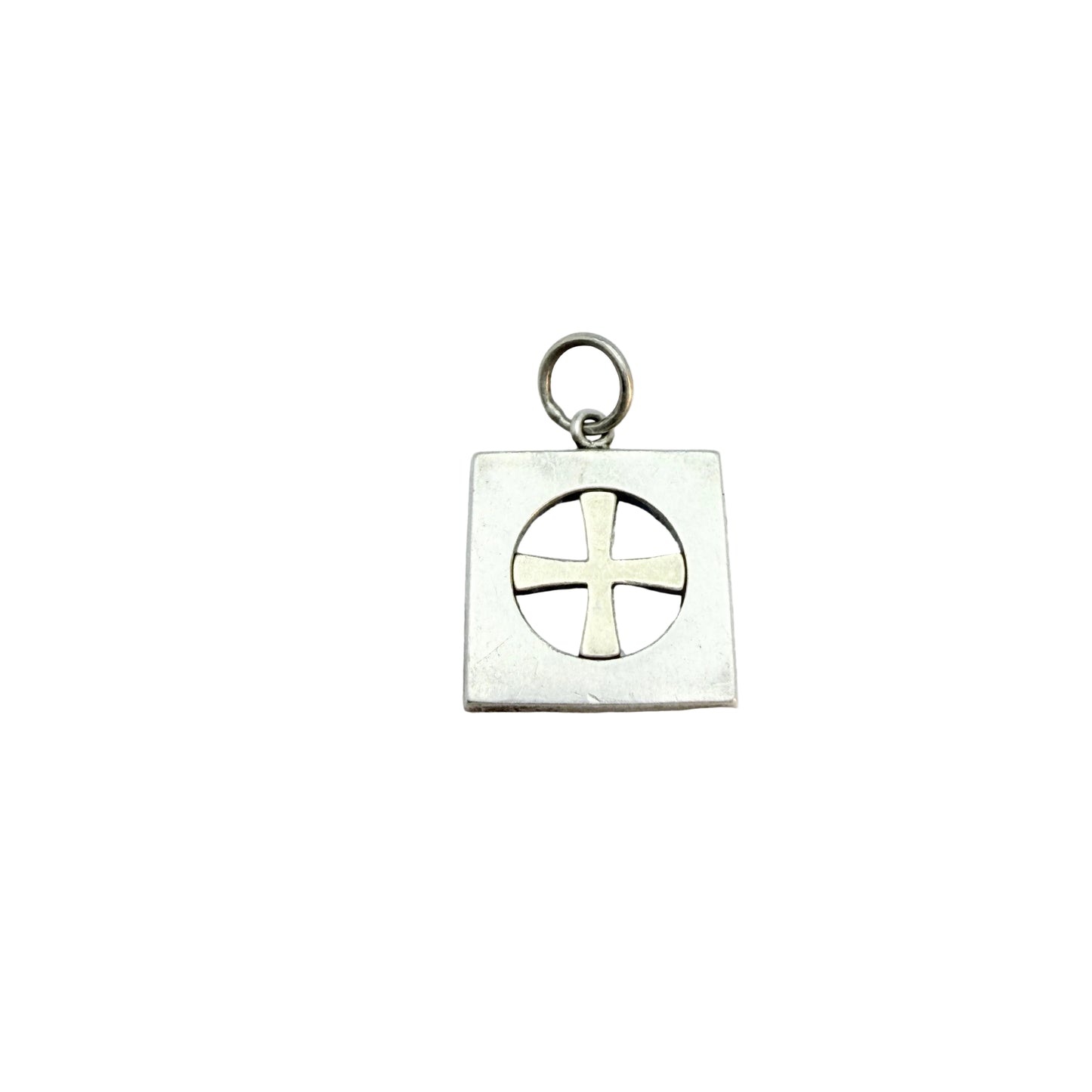 Elis Kauppi, Kupittaan Kulta Finland 1965. Vintage Solid Silver Small Cross Pendant