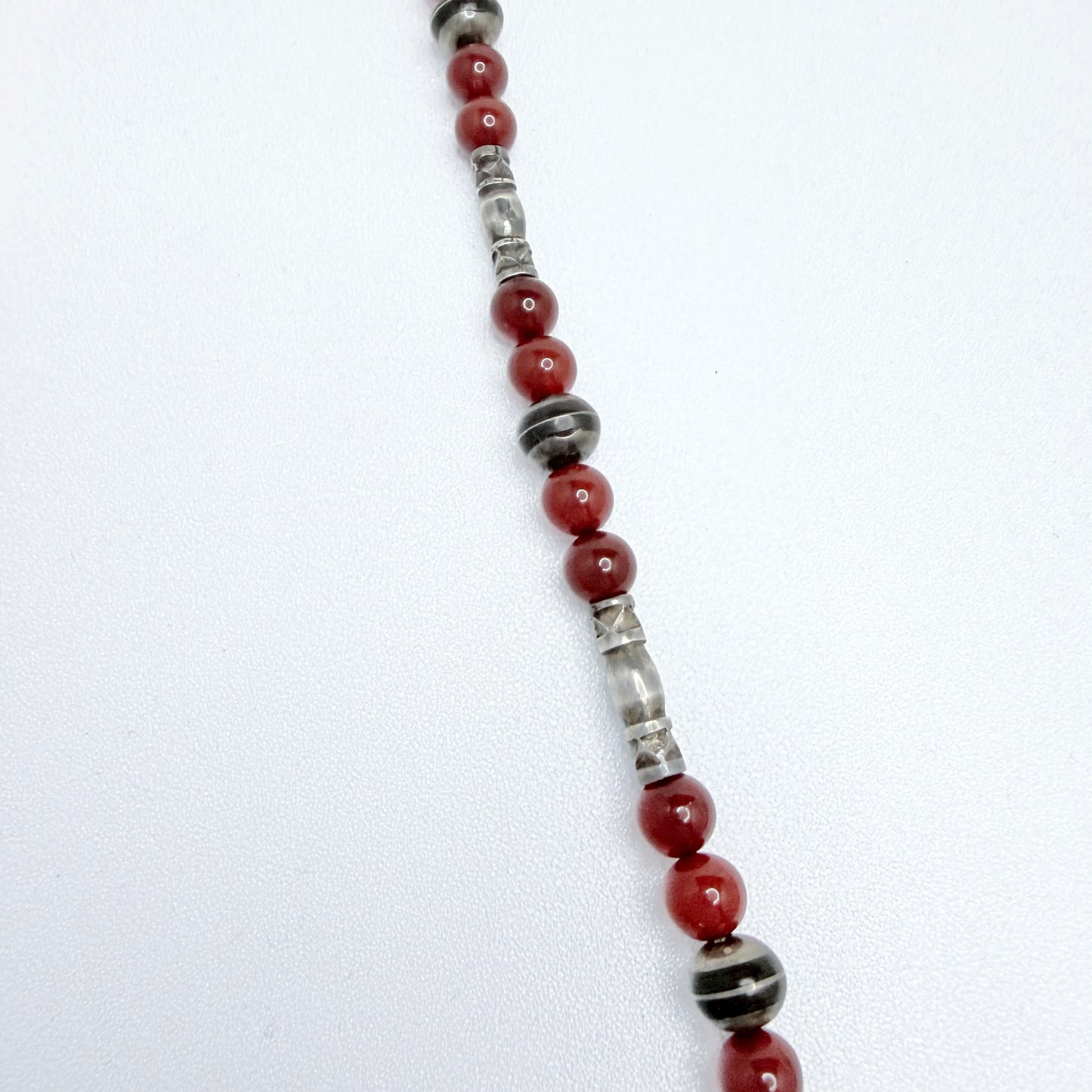 Tuareg People, Africa. Chunky Vintage Silver Carnelian Pendant Necklace.
