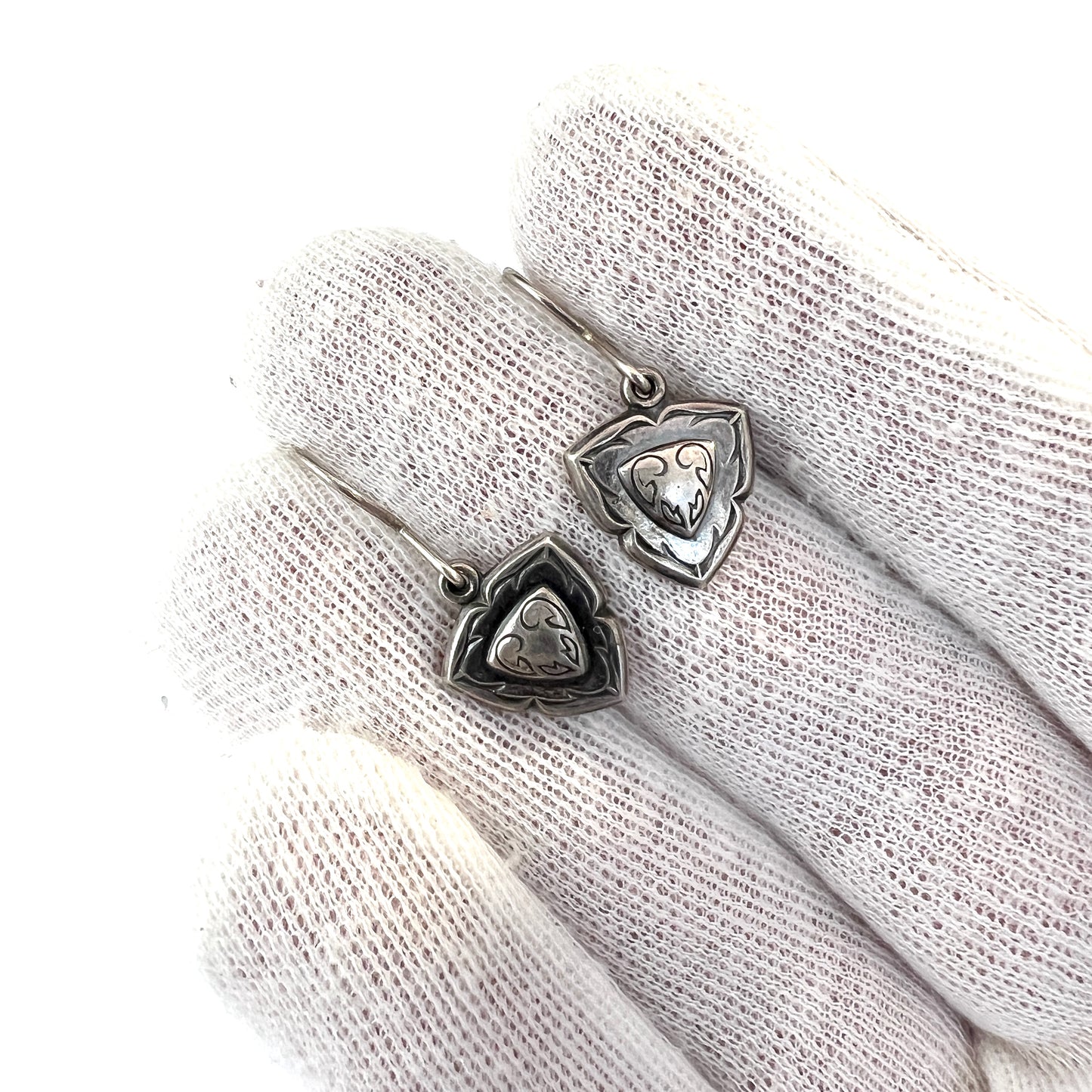 Kalevala Koru, Finland. Vintage Sterling Silver Earrings.