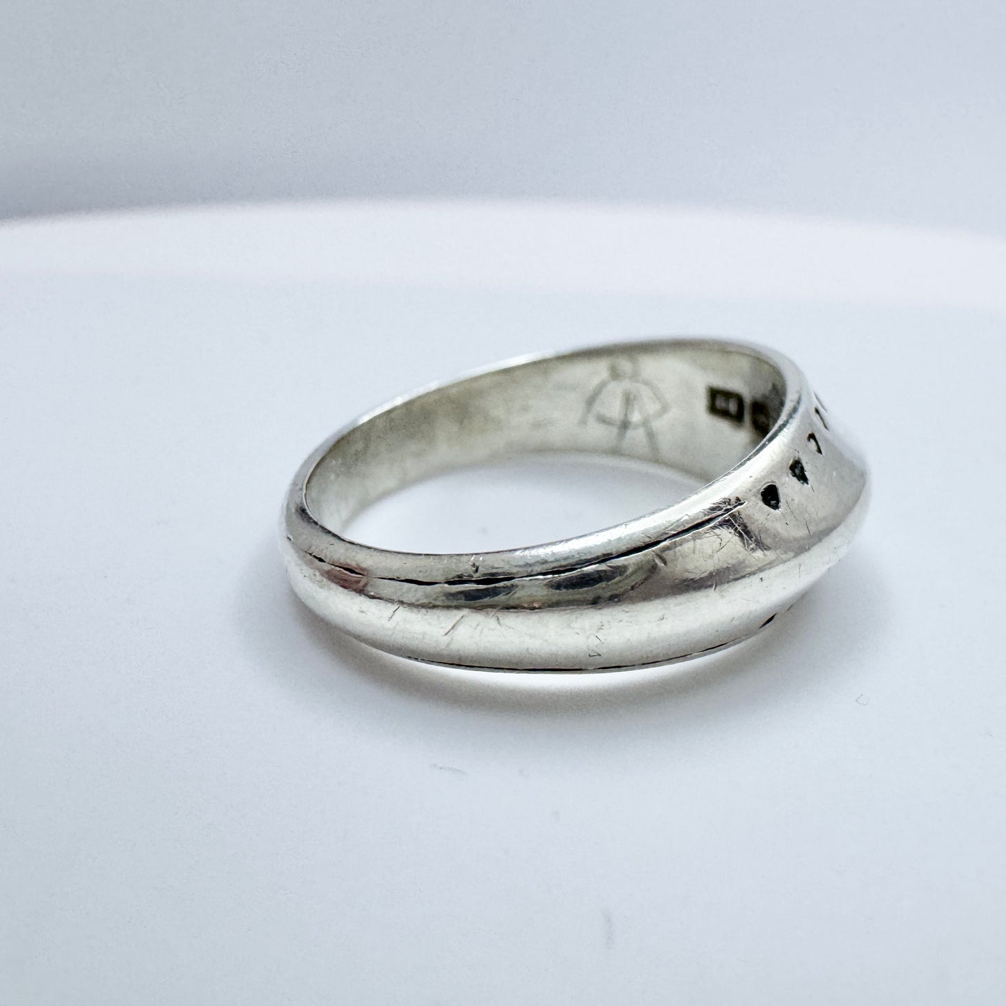 Tillander for Kalevala Koru, Finland 1958. Vintage Solid Silver Ring.