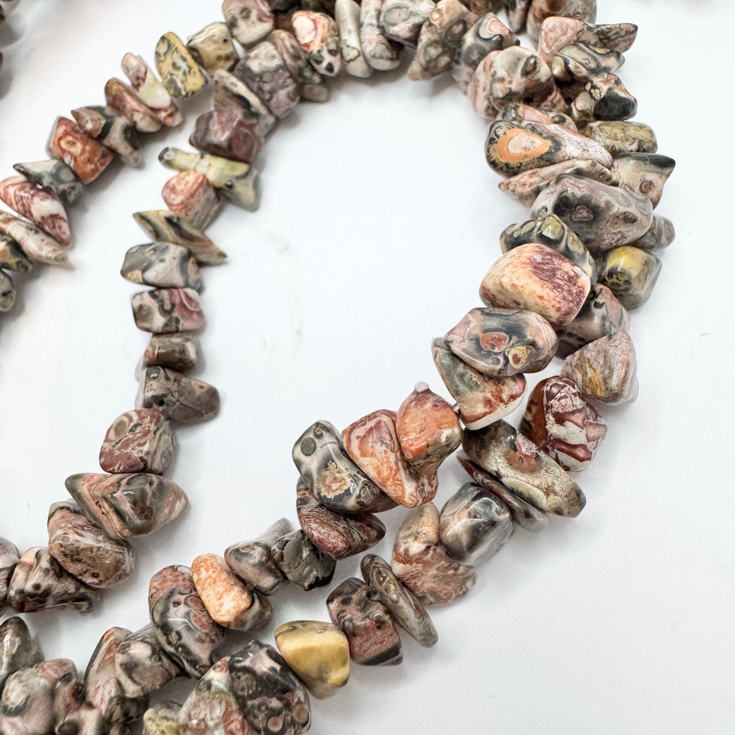 Four Necklaces. Garnet. Carnelian. Aventurine and Jasper.