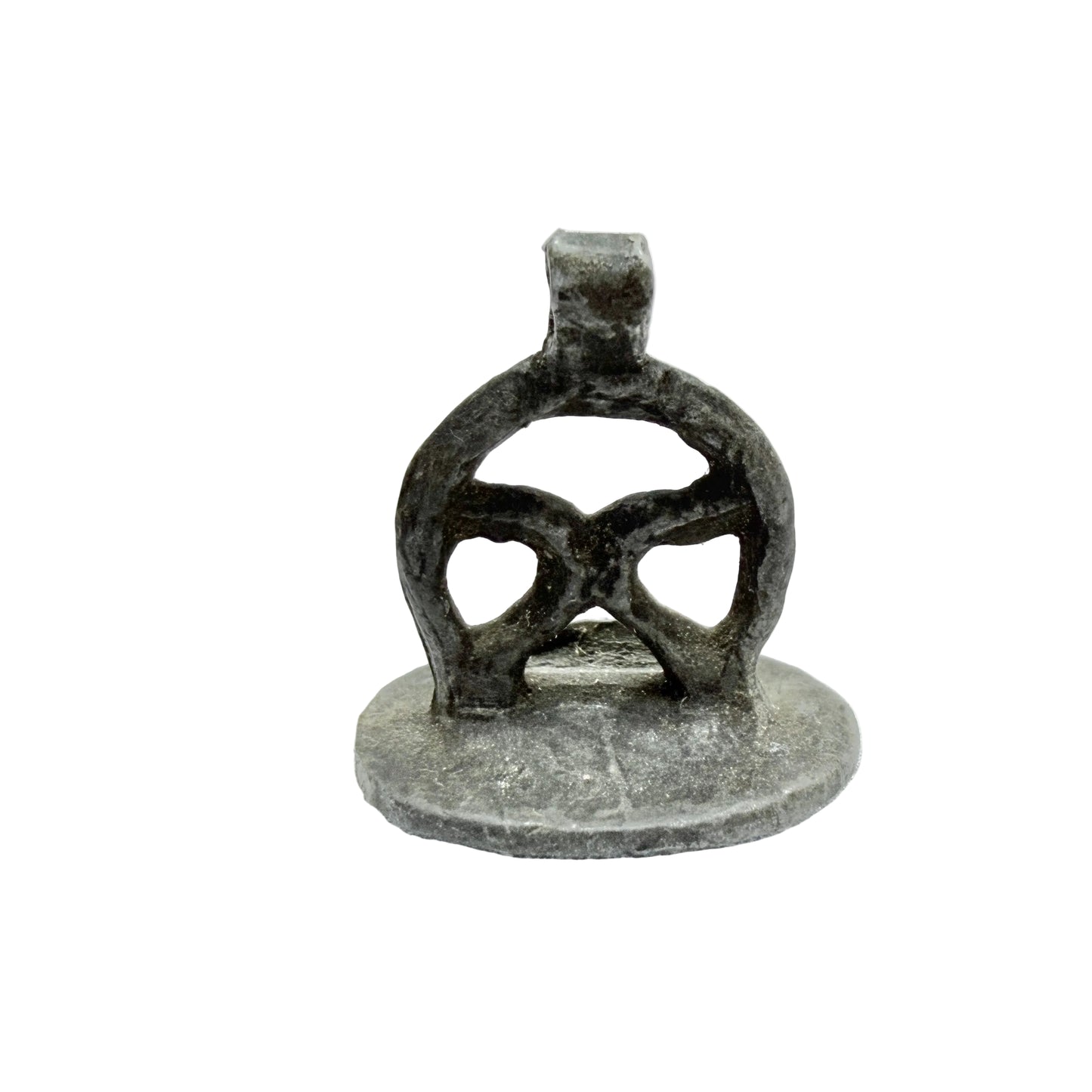 Antique 1700s Iron Wax Seal Stamp Pendant. "GSS"