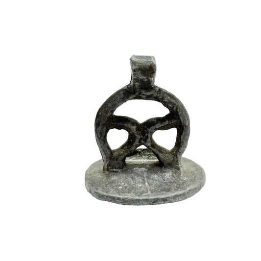 Antique 1700s Iron Wax Seal Stamp Pendant. "GSS"