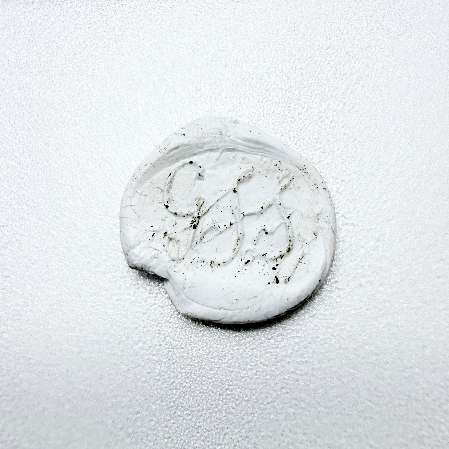 Antique 1700s Iron Wax Seal Stamp Pendant. "GSS"