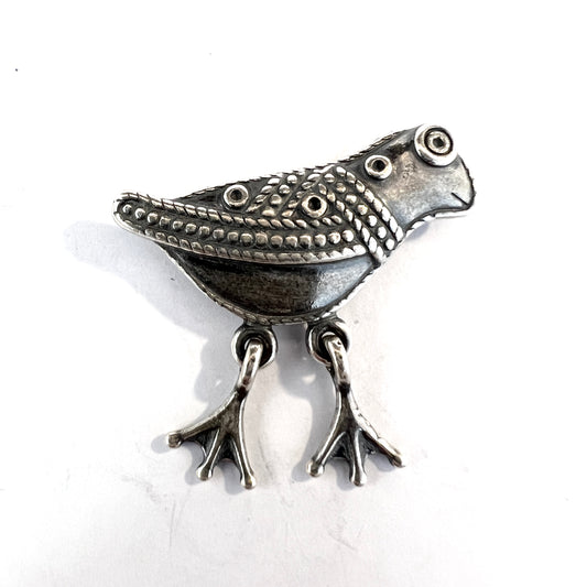 Kalevala Koru, Finland 1998. Vintage Sterling Silver Bird Brooch.