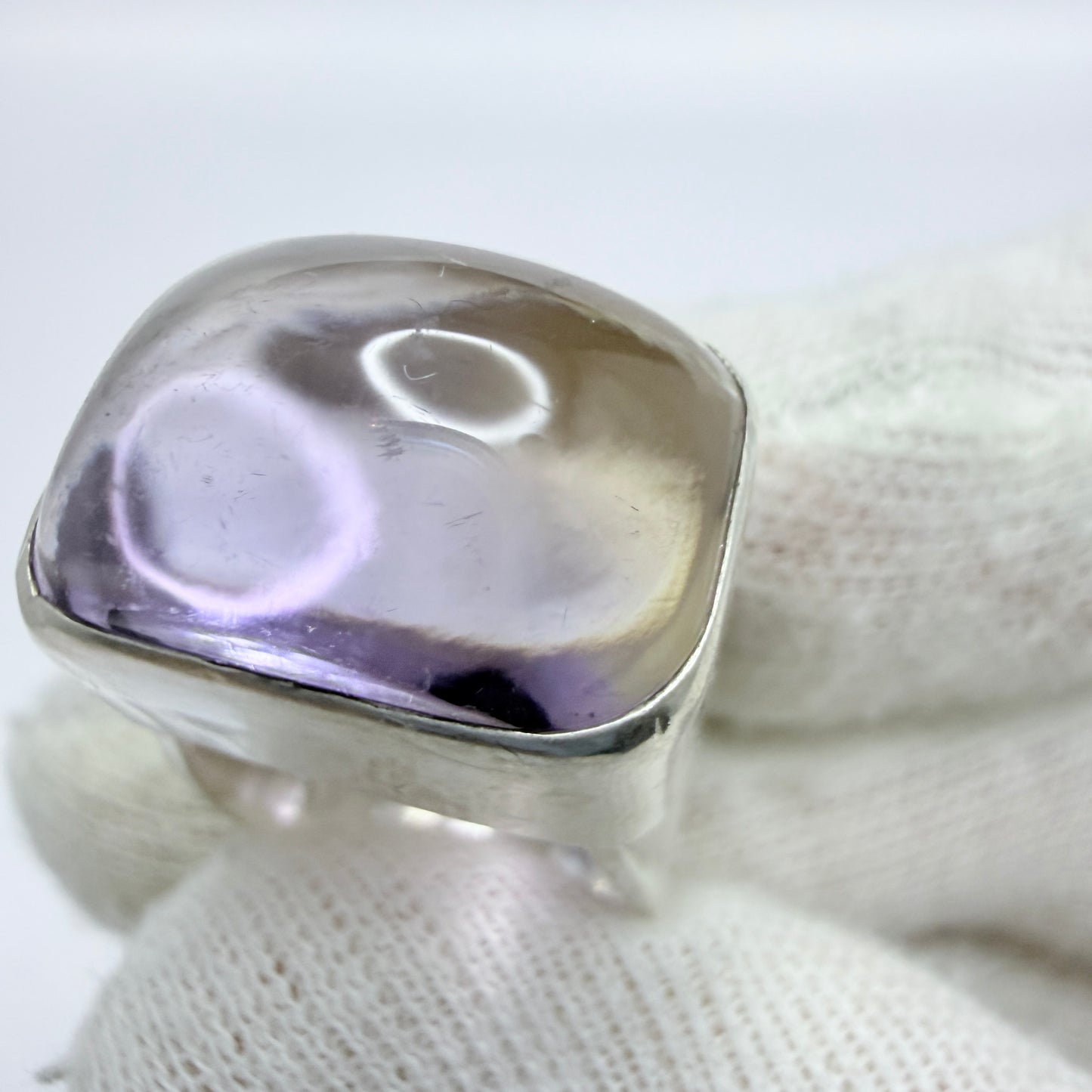 Signed Sterling Silver Ametrine Ring.