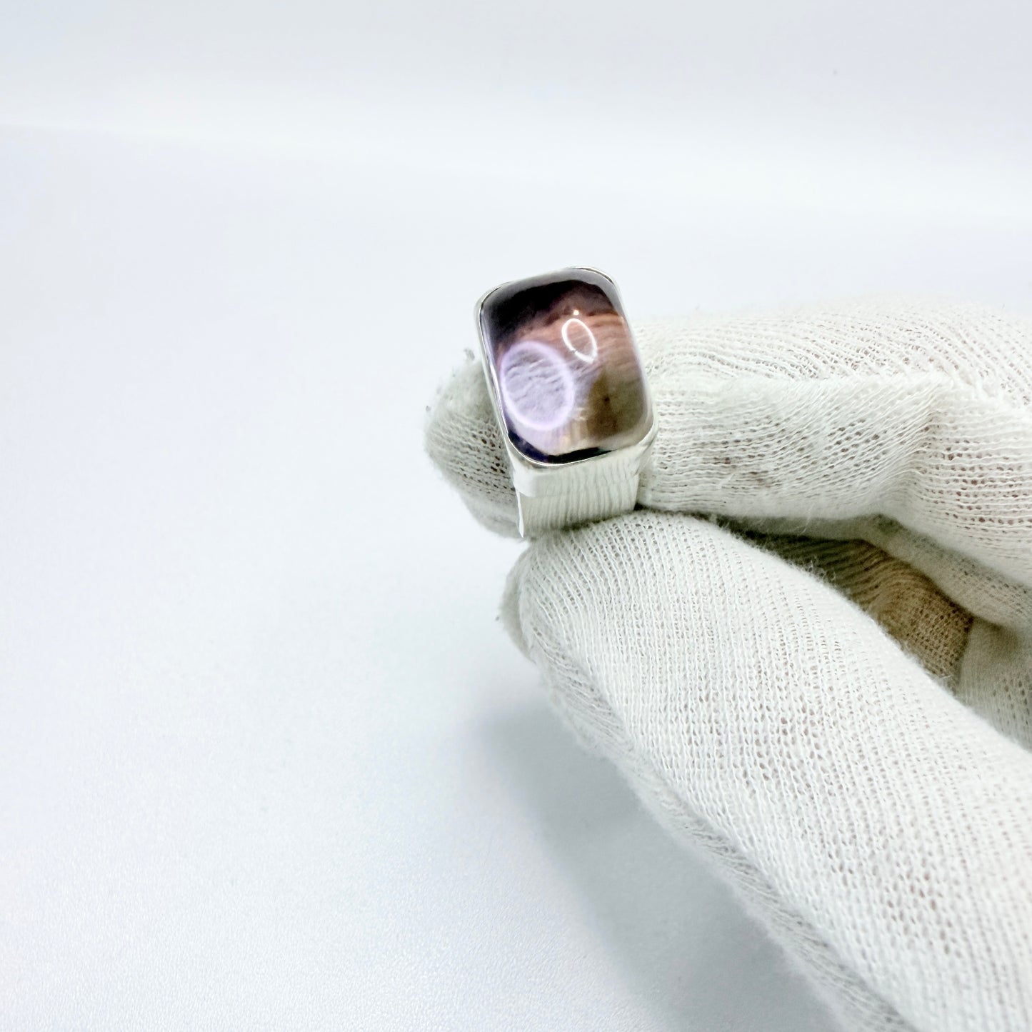 Signed Sterling Silver Ametrine Ring.