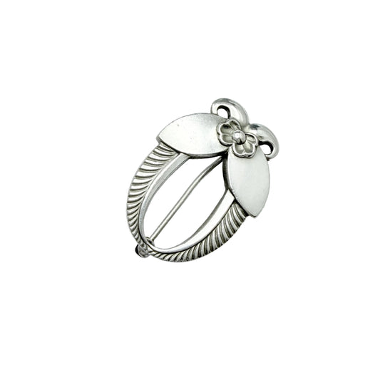 Gundorph Albertus for Georg Jensen, Denmark. Vintage Sterling Silver Cactus Brooch.