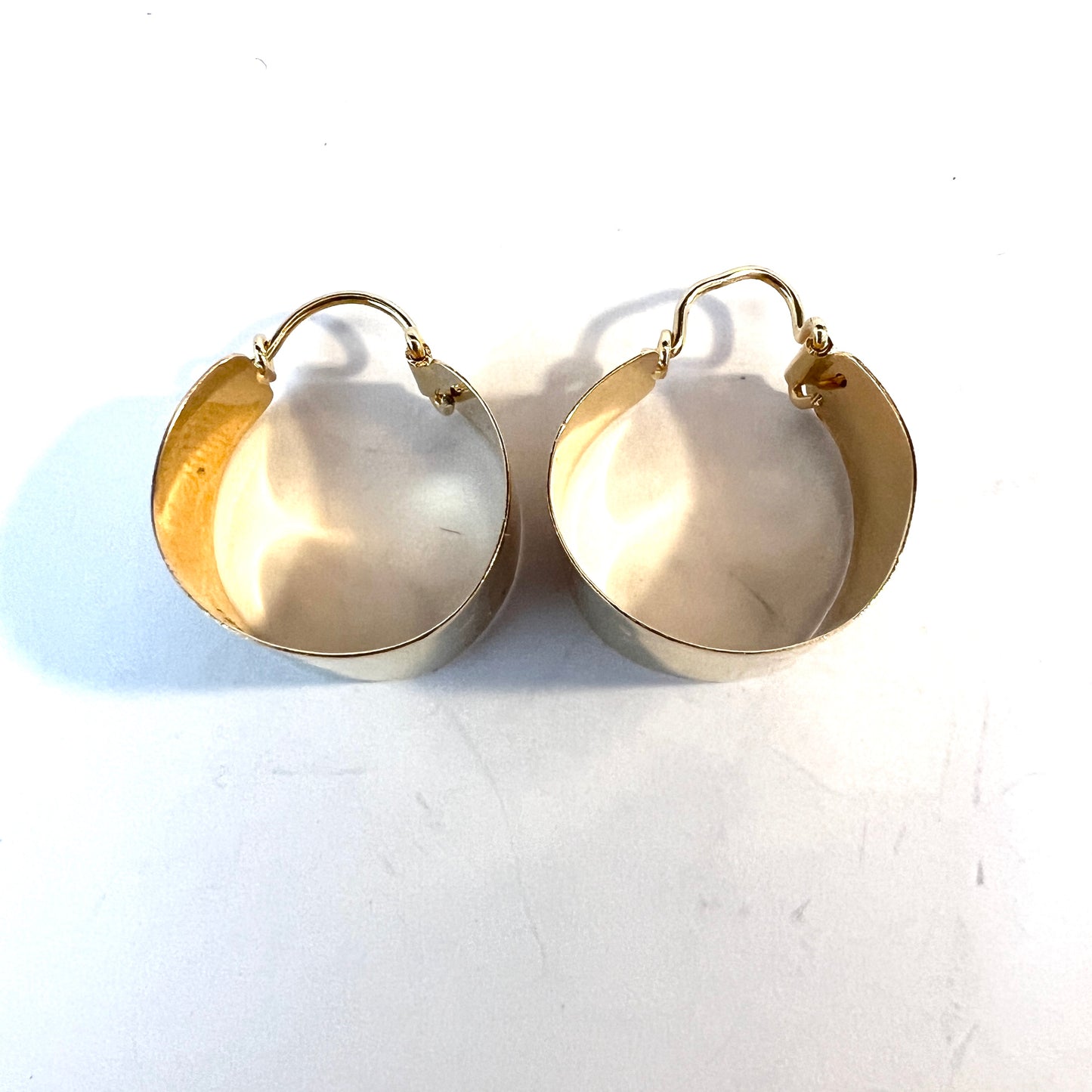 EVIR, Sweden 1976. Vintage 18k Gold Earrings.