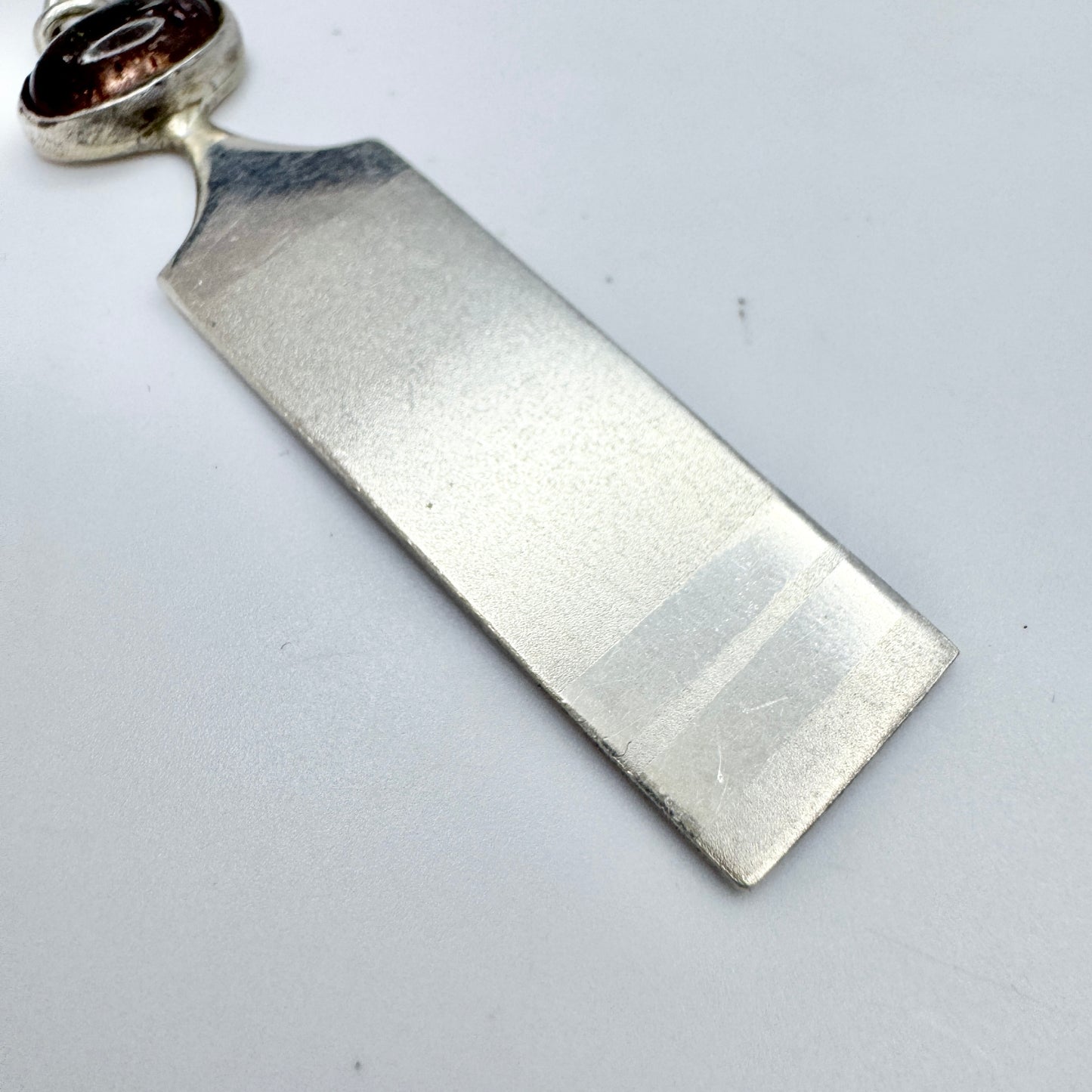 Gunnarssons Silversmide, Sweden. Vintage Sterling Silver Tourmaline Pendant.