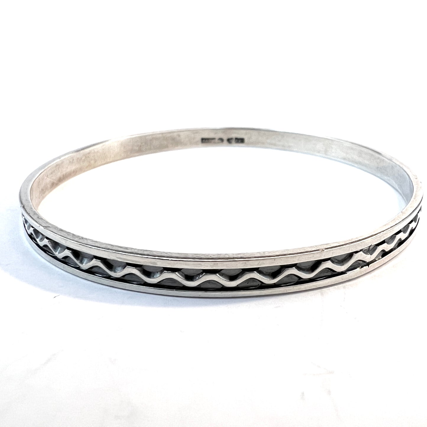 Ceson, Sweden 1961. Vintage Sterling Silver Bangle Bracelet.