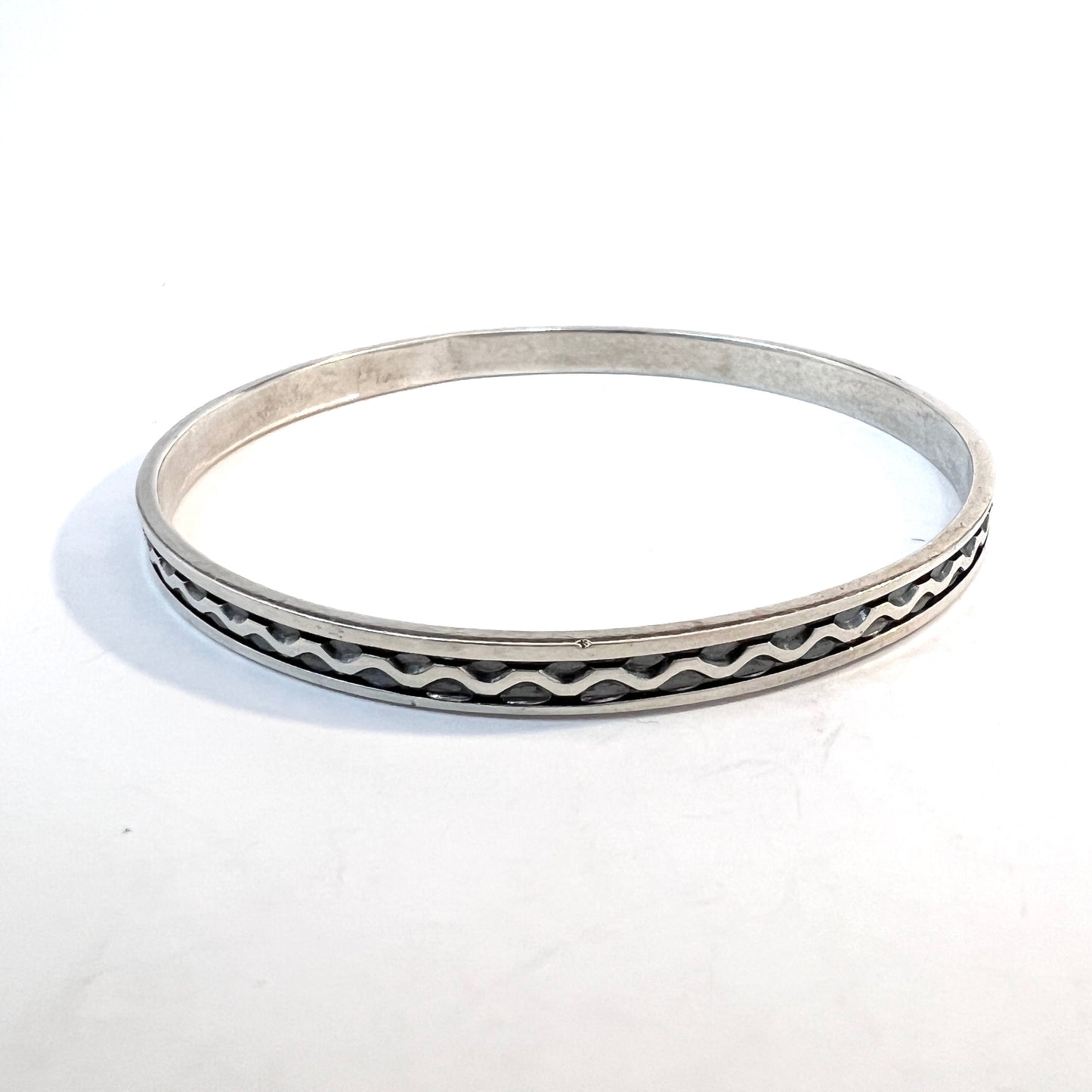 Ceson, Sweden 1961. Vintage Sterling Silver Bangle Bracelet.