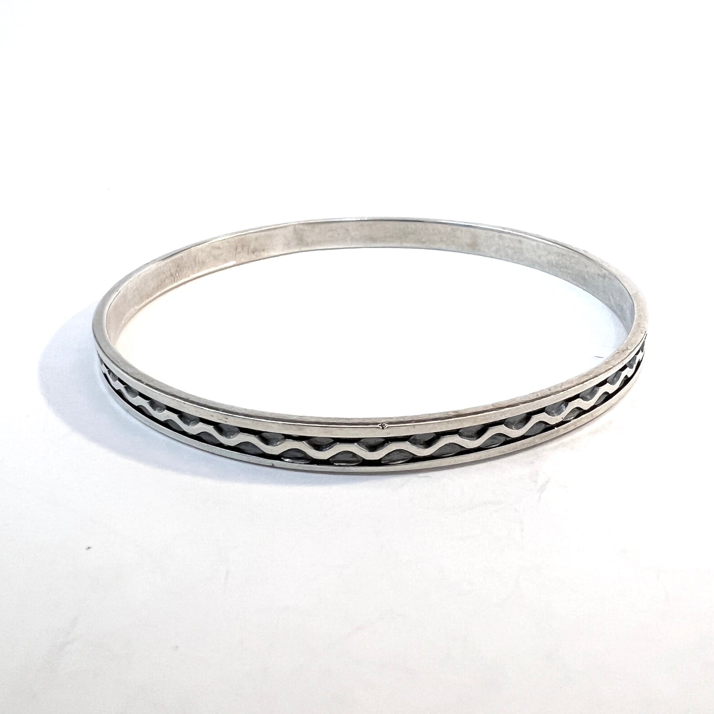 Ceson, Sweden 1961. Vintage Sterling Silver Bangle Bracelet.