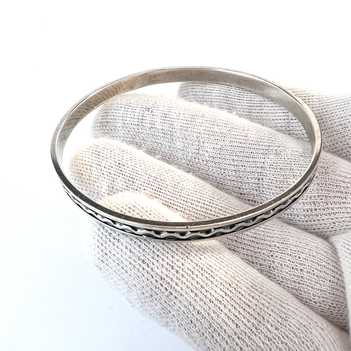 Ceson, Sweden 1961. Vintage Sterling Silver Bangle Bracelet.