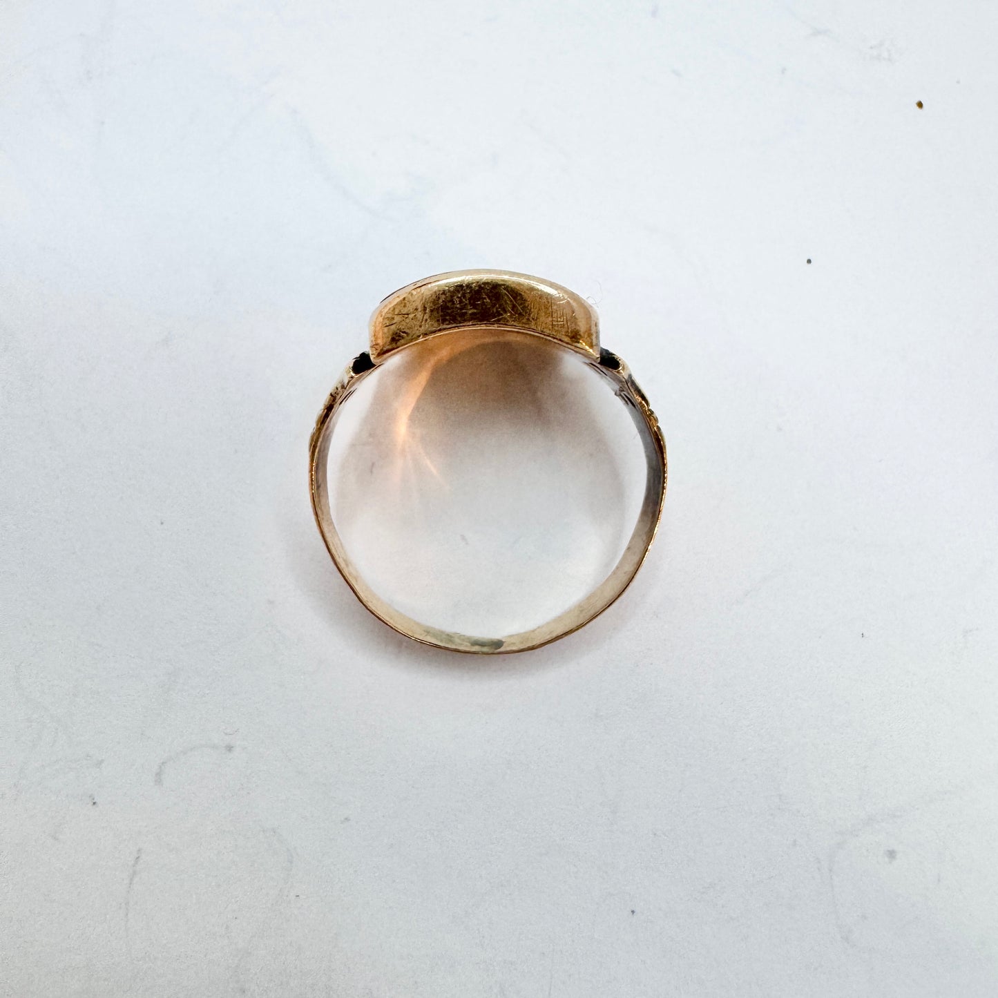 Antique Victorian ca 14k Gold Carnelian Female Signet Ring