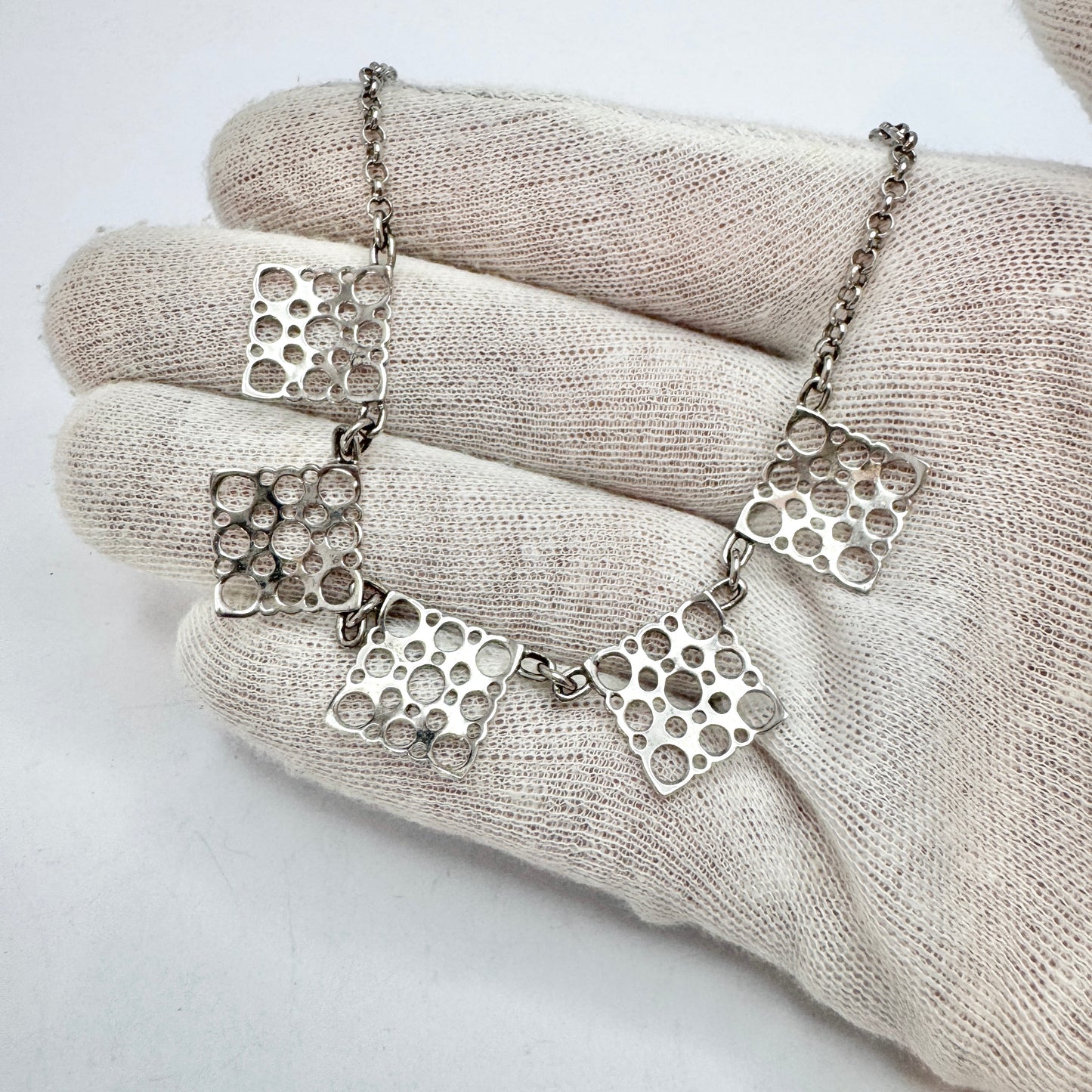 Liisa Vitali for Kultakeskus, Finland Vintage Sterling Silver Necklace