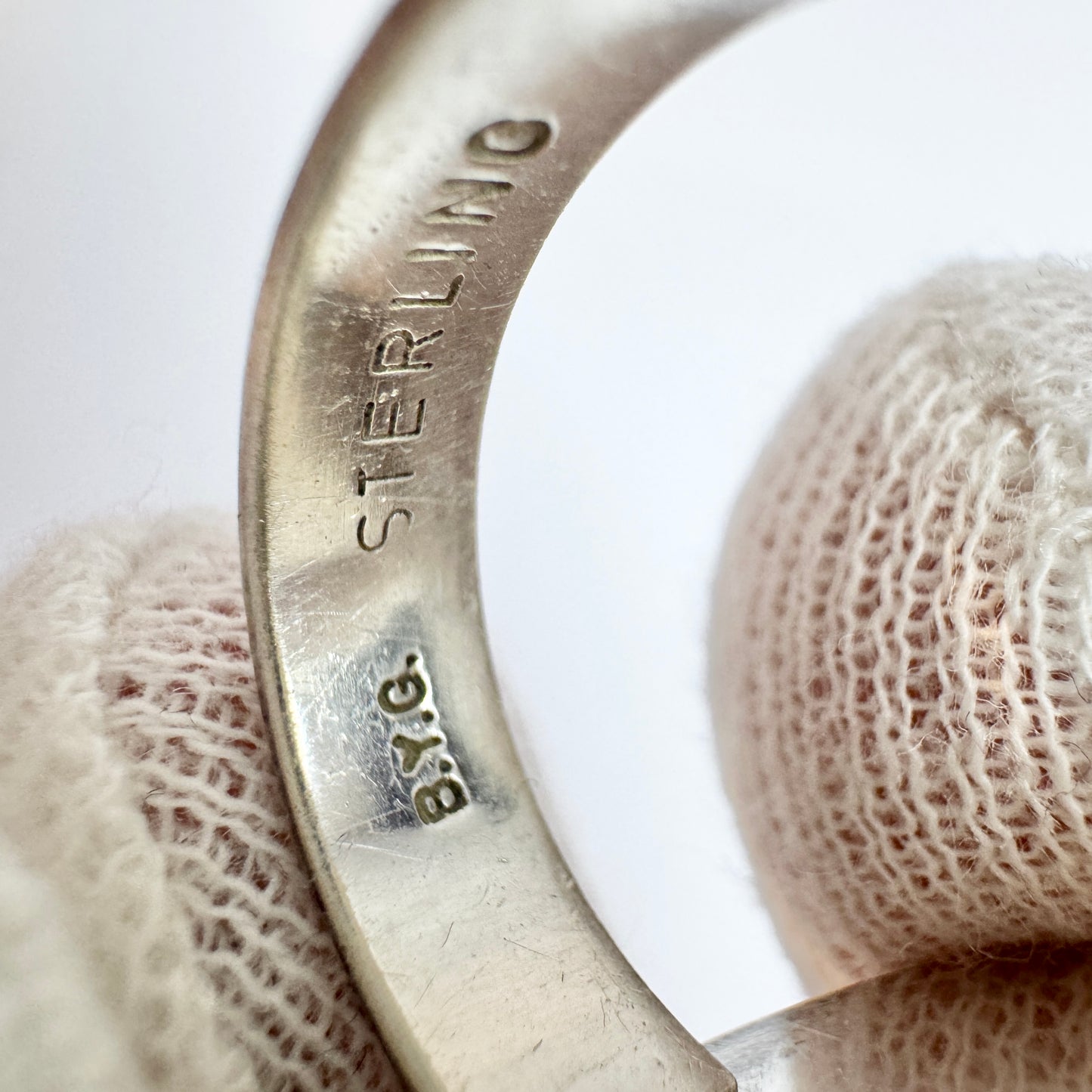 Maker B.Y.G. Vintage 1960s-70s Sterling Silver Tiger's Eye