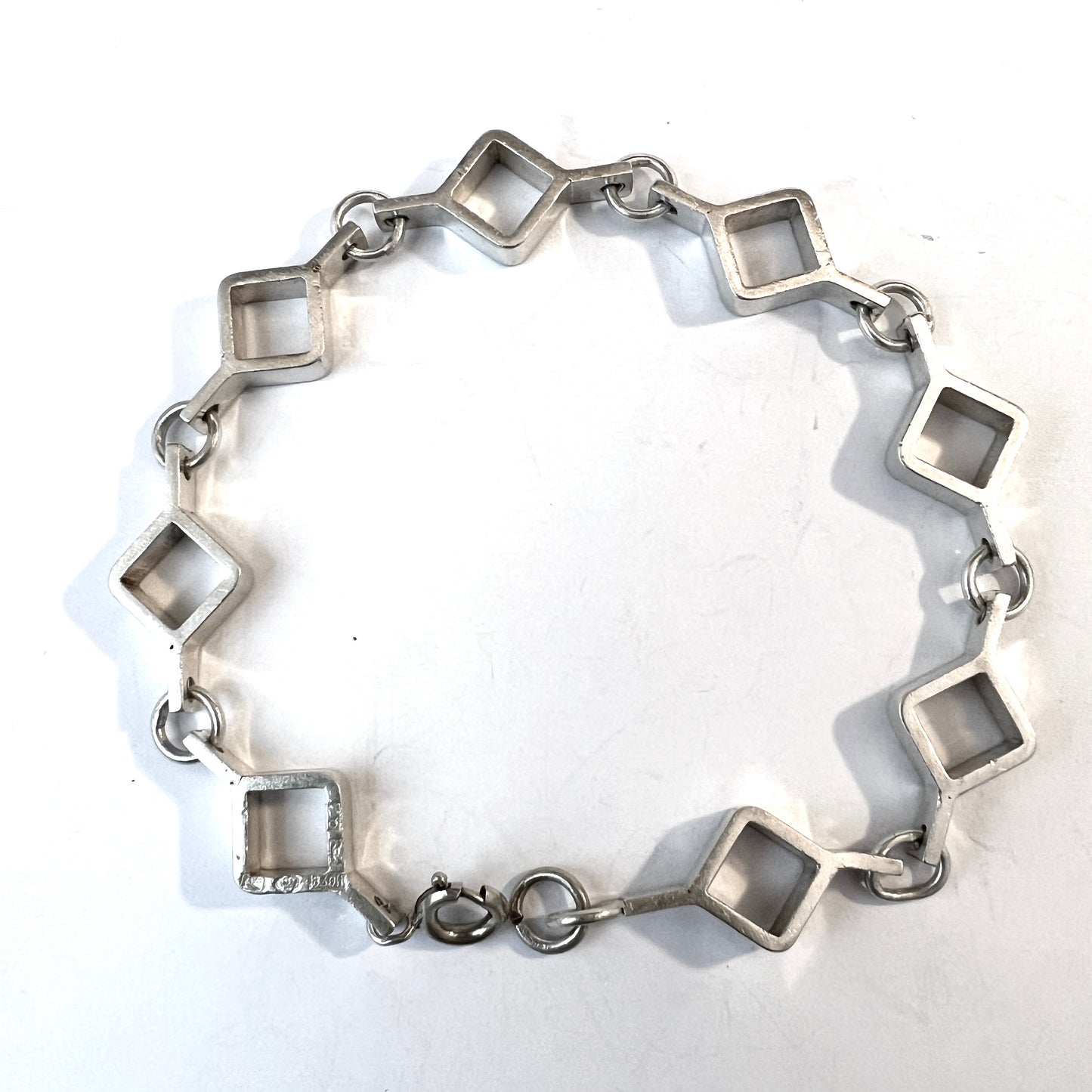 Jorma Laine for Kultateollisus, Finland 1969 Vintage Modernist Silver Bracelet