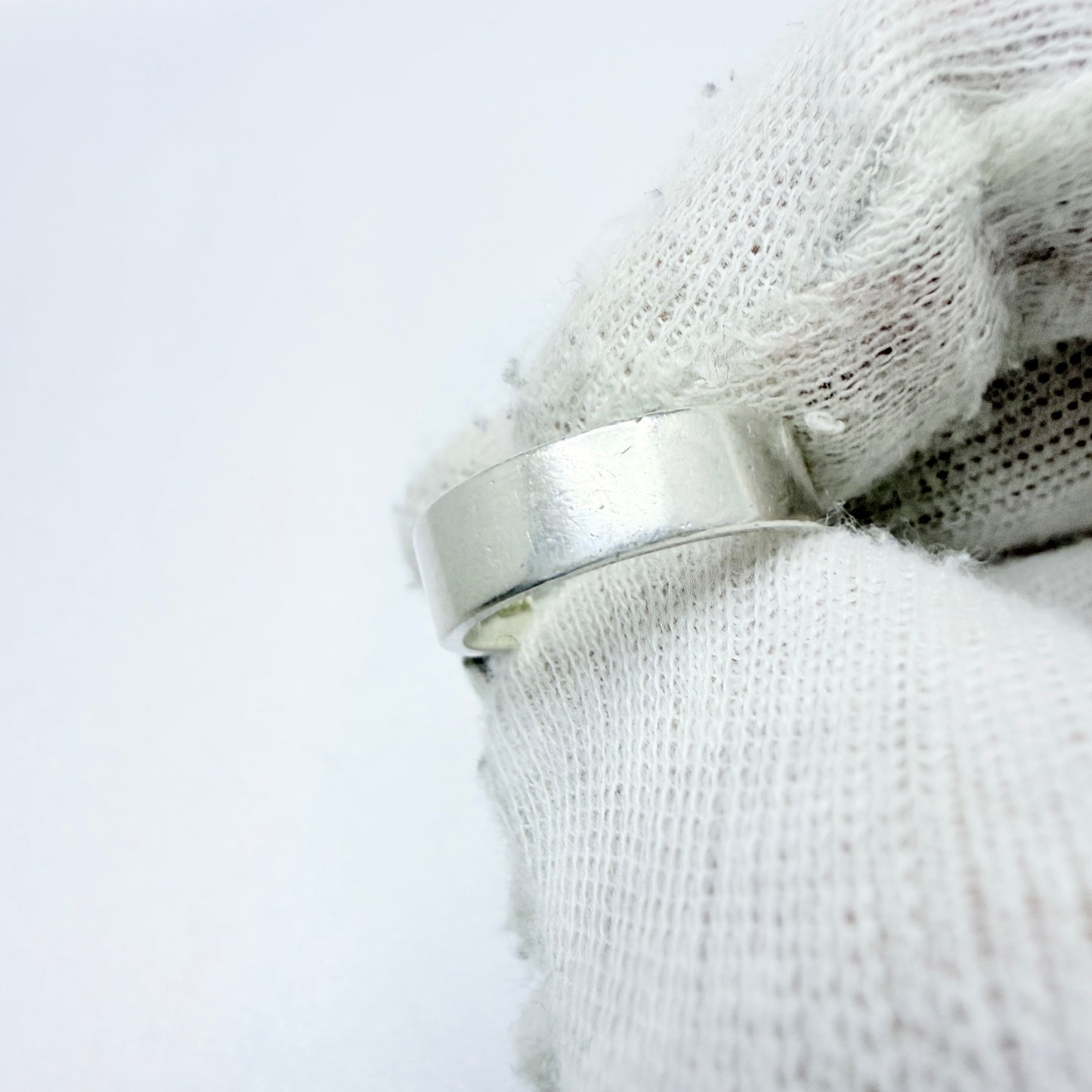 Cecilia Johansson, Sweden 1964. Vintage Modernist Sterling Silver Rock Crystal Ring. Signed.
