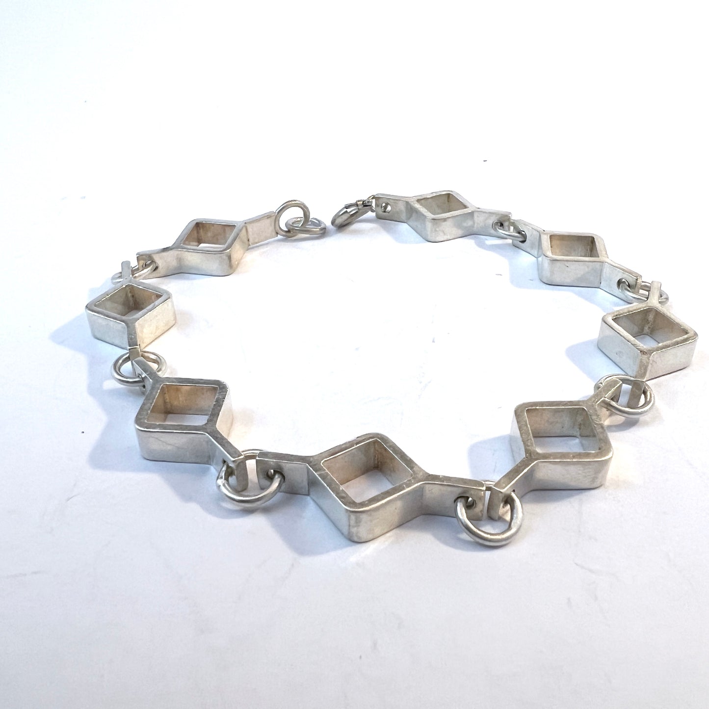 Jorma Laine for Kultateollisus, Finland 1969 Vintage Modernist Silver Bracelet