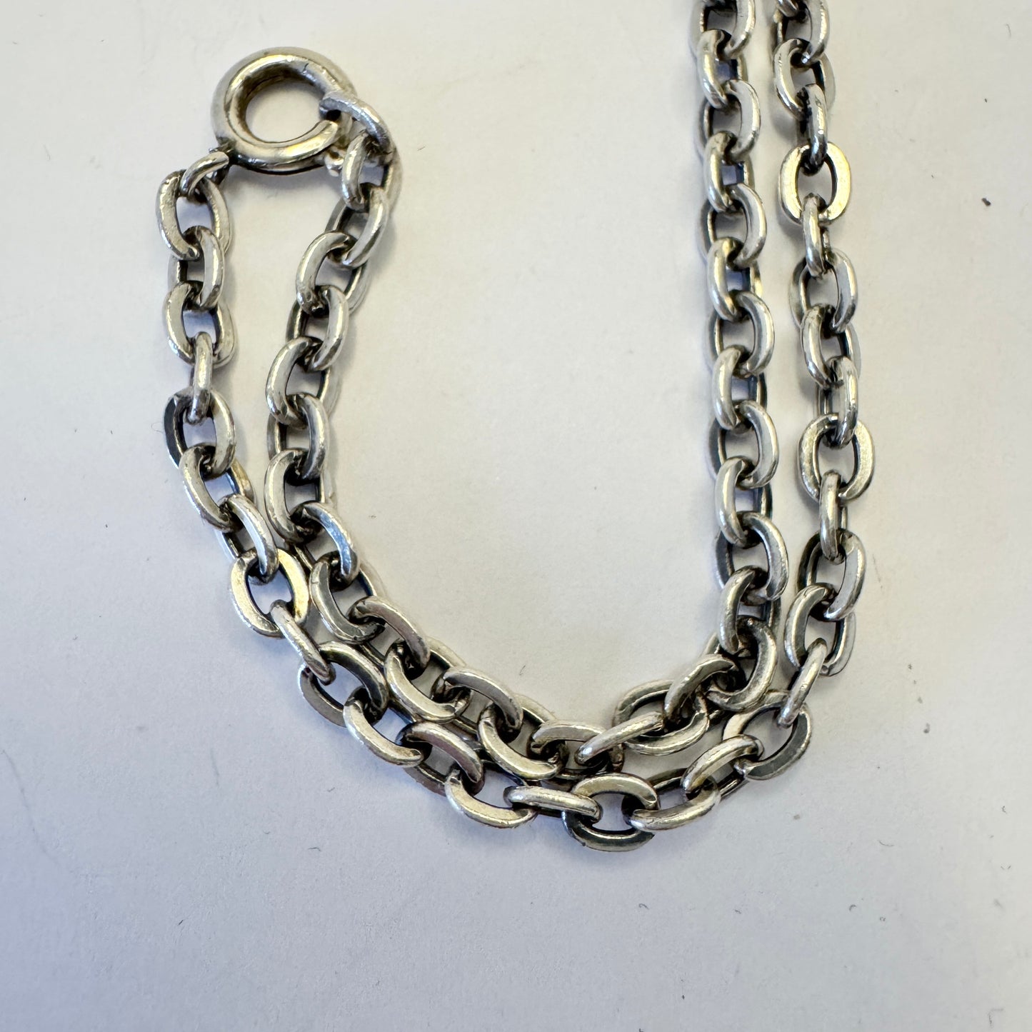 Kaplan, Stockholm 1969. Bold Vintage Modernist Sterling Silver Pendant Necklace.