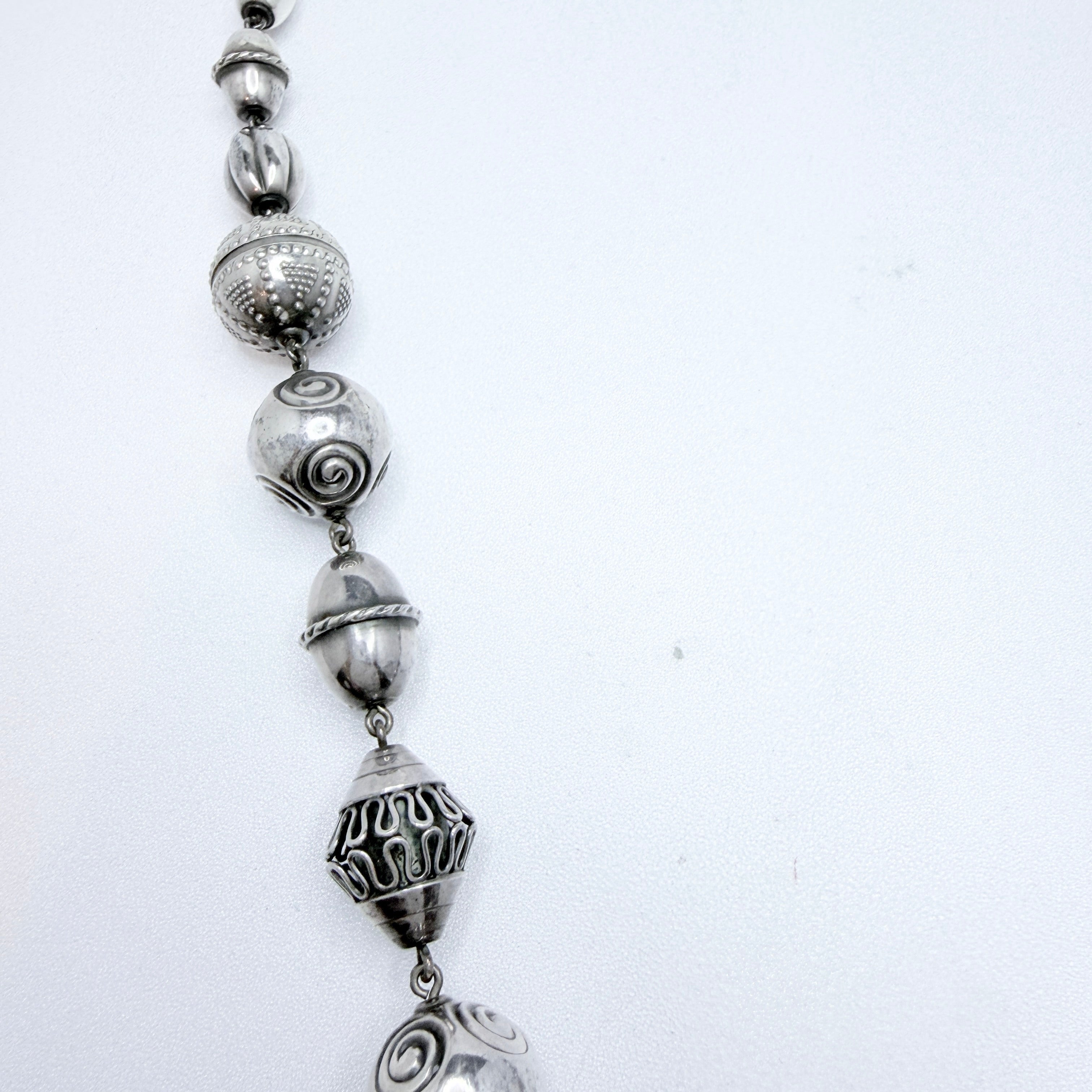 Kalevala Koru, Finland 1982. Bold Vintage Sterling Silver Necklace