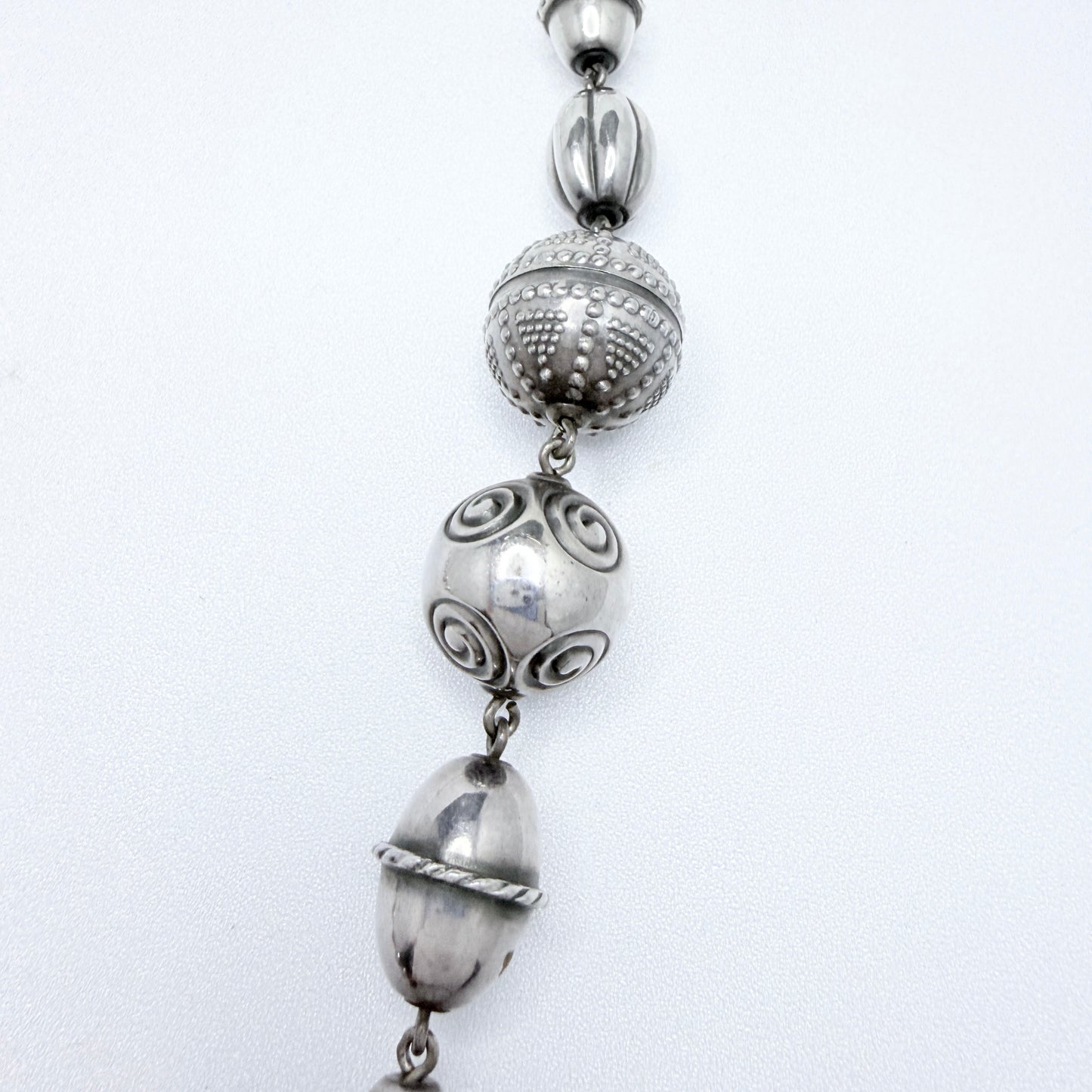 Kalevala Koru, Finland 1982. Bold Vintage Sterling Silver Necklace. Halikko Treasure.