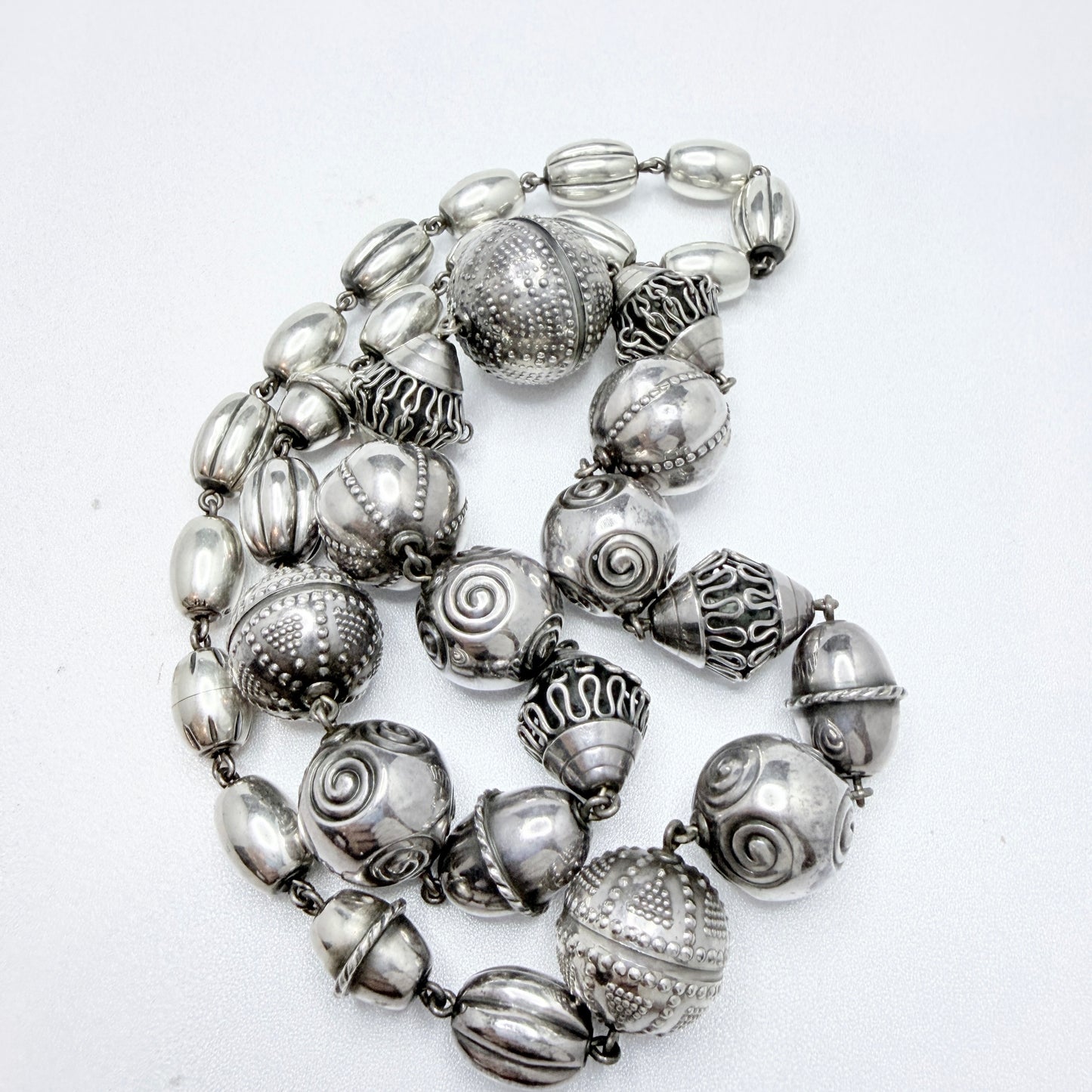 Kalevala Koru, Finland 1982. Bold Vintage Sterling Silver Necklace. Halikko Treasure.