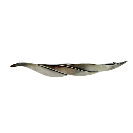 JoPol Joan Polsdorfer for Georg Jensen Large 5.5" Silver Hair Barrette Cloak Brooch.