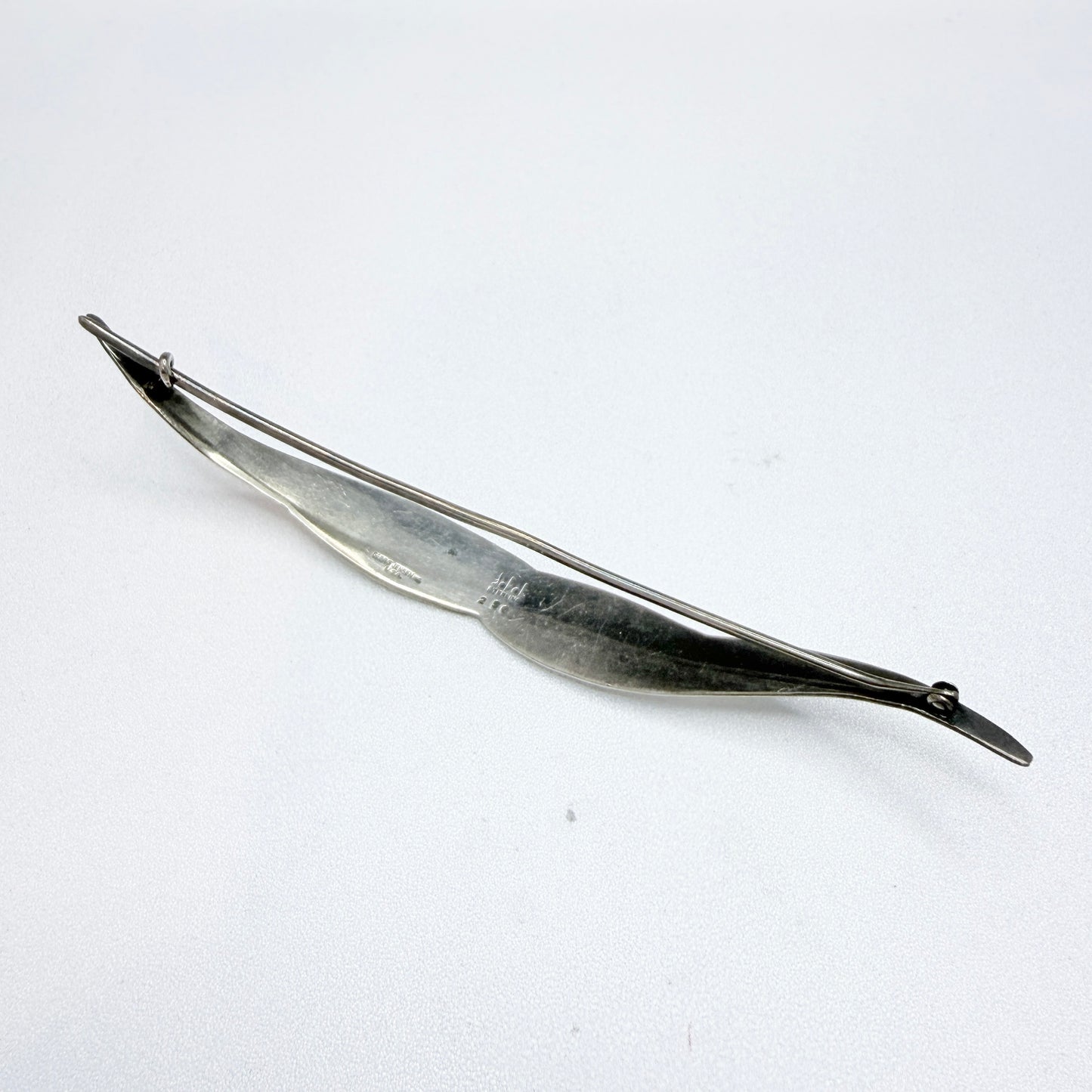 JoPol Joan Polsdorfer for Georg Jensen Large 5.5" Silver Hair Barrette Cloak Brooch.
