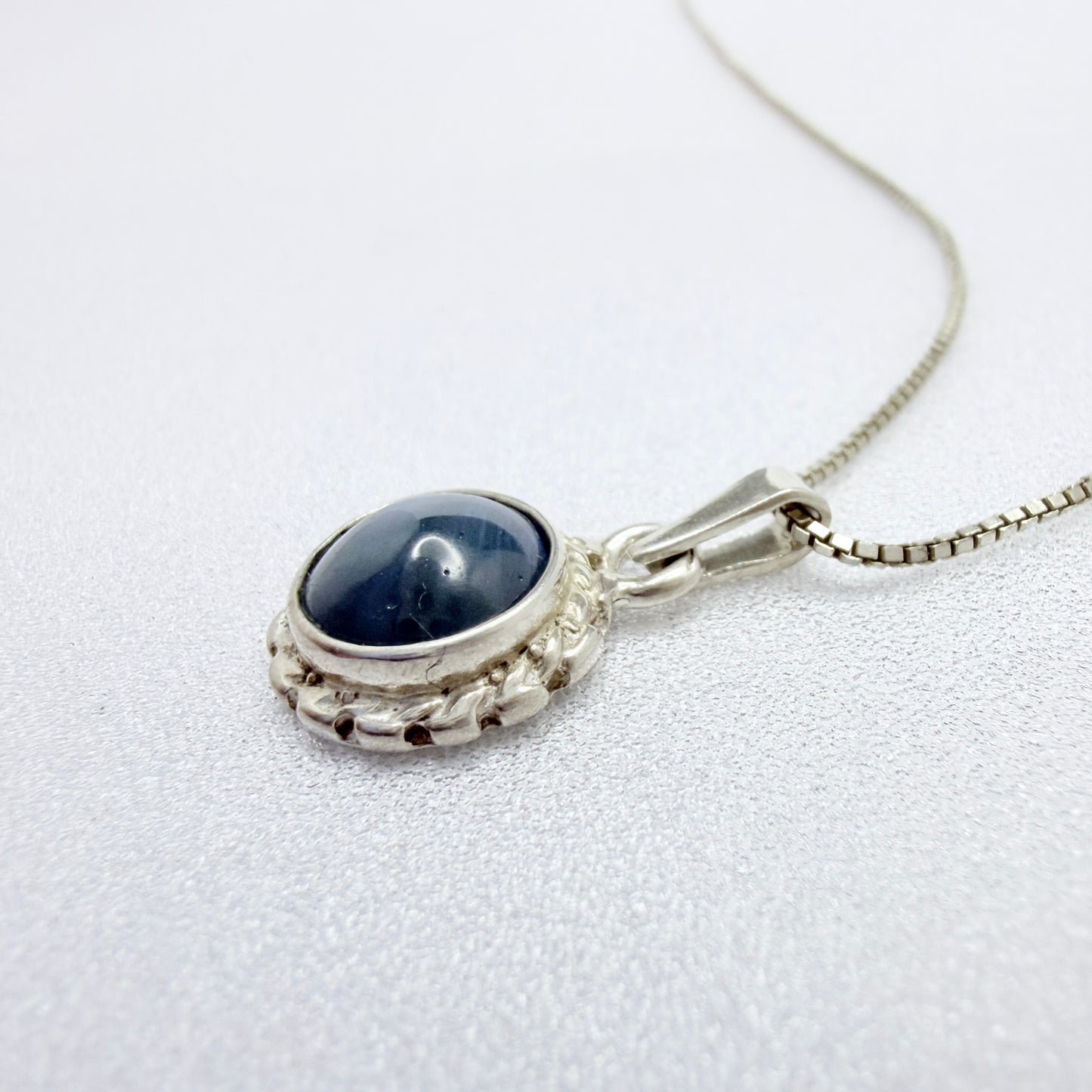 O Nordström, Sweden 1970-80s. Solid SIlver Bergslagen-stone Pendant Necklace.