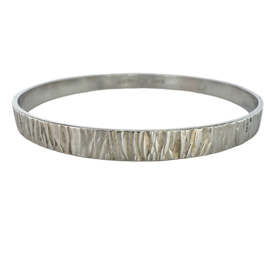 Victor Janson, Sweden 1975. Vintage Solid Silver Bangle Bracelet.