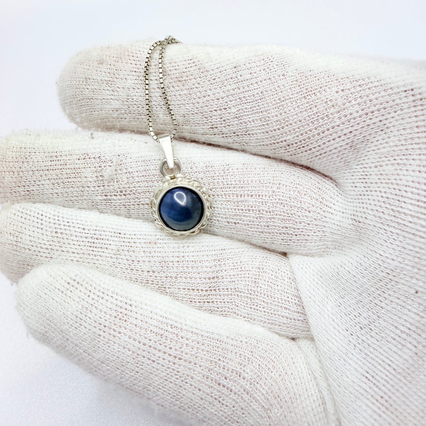 O Nordström, Sweden 1970-80s. Solid SIlver Bergslagen-stone Pendant Necklace.