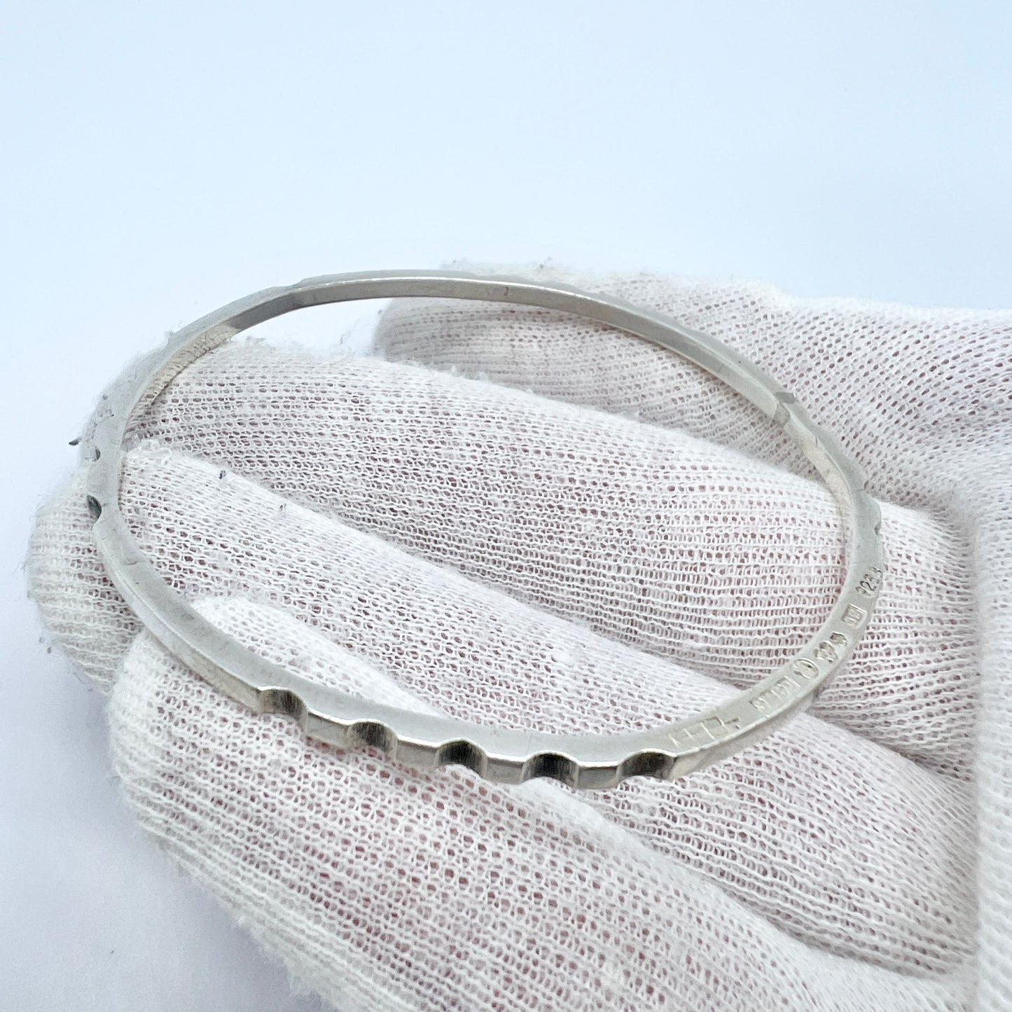 Lars Arby, Sweden year 1968 Vintage Sterling Silver Bangle Bracelet