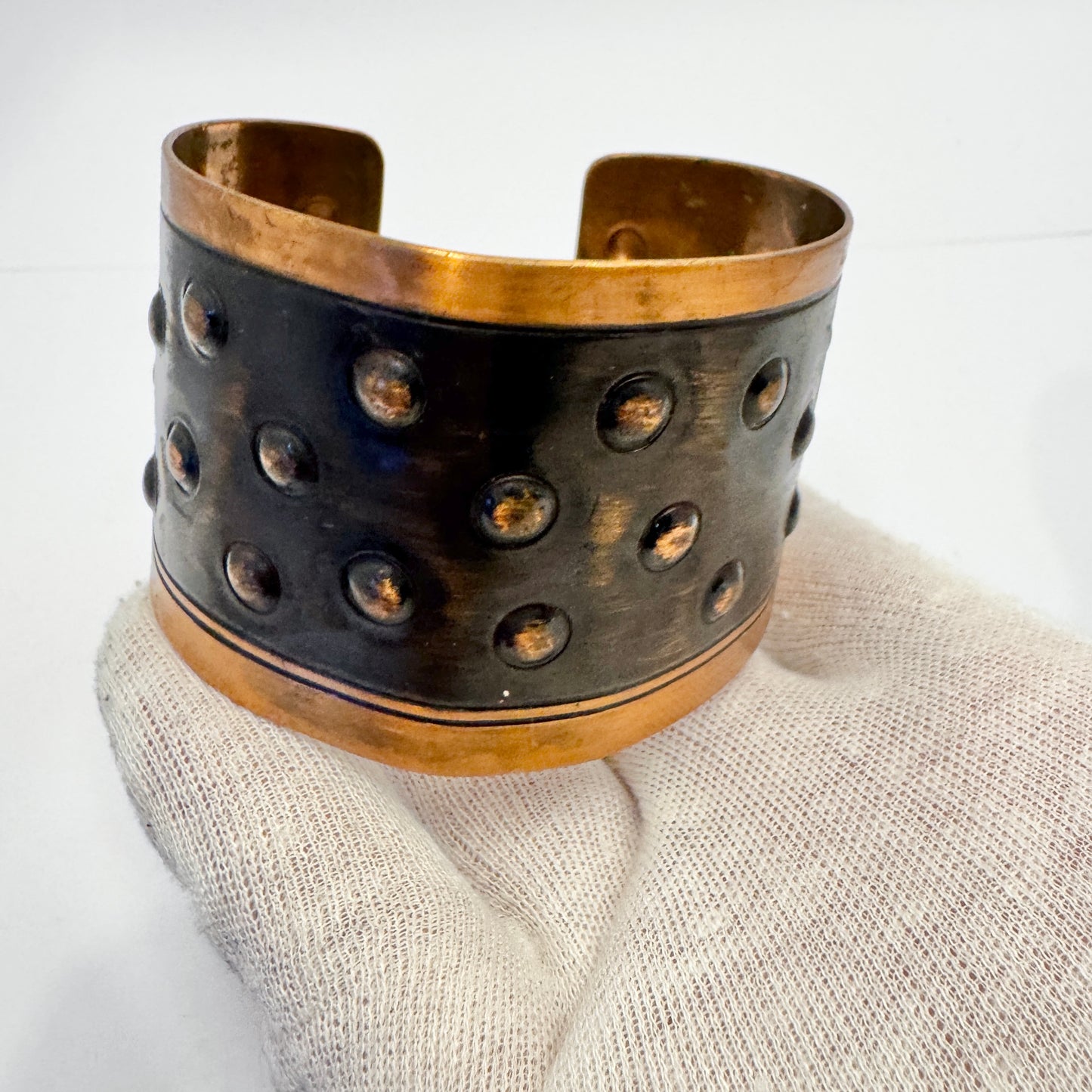 Tore Holm, Sweden c 1970s. Large Vintage Copper Cuff Bracelet.