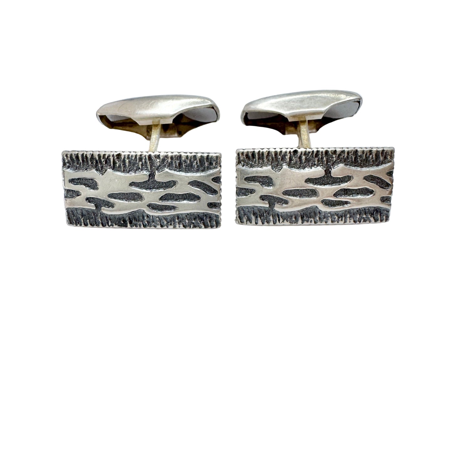 Martti Viikinniemi, Finland 1971. Vintage Solid Silver Cufflinks.