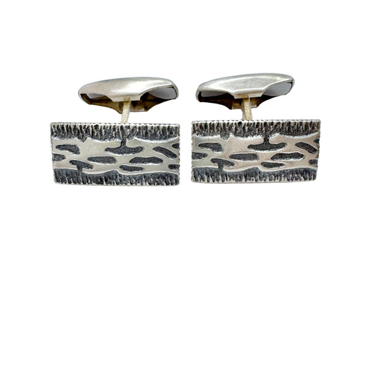 Martti Viikinniemi, Finland 1971. Vintage Solid Silver Cufflinks.