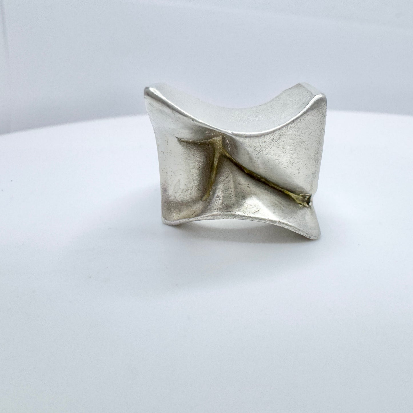 Björn Weckström for Lapponia, Finland 1970. Bold Sterling Silver Ring. Design Carina