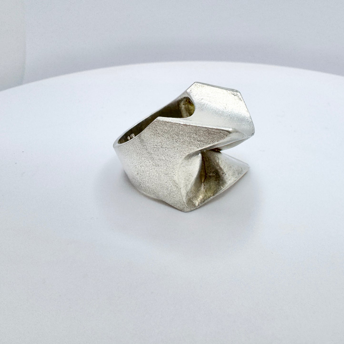 Björn Weckström for Lapponia, Finland 1970. Bold Sterling Silver Ring. Design Carina