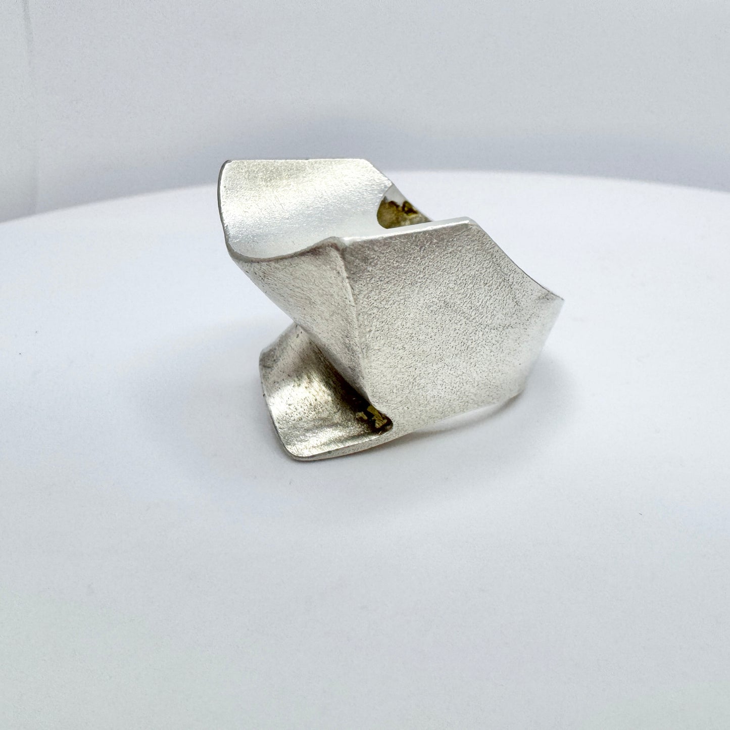 Björn Weckström for Lapponia, Finland 1970. Bold Sterling Silver Ring. Design Carina