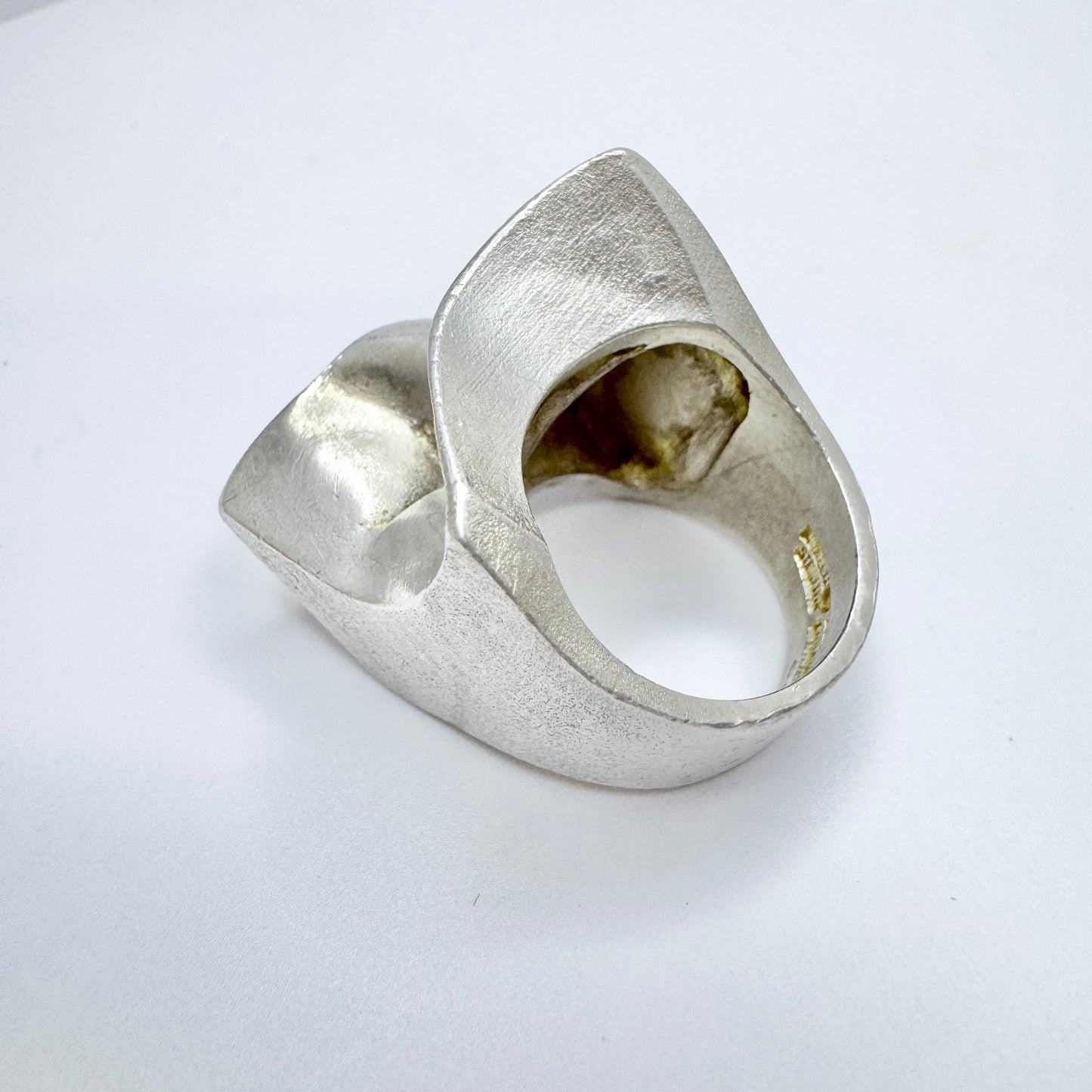 Björn Weckström for Lapponia, Finland 1970. Bold Sterling Silver Ring. Design Carina