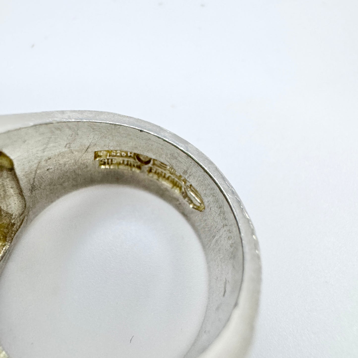 Björn Weckström for Lapponia, Finland 1970. Bold Sterling Silver Ring. Design Carina