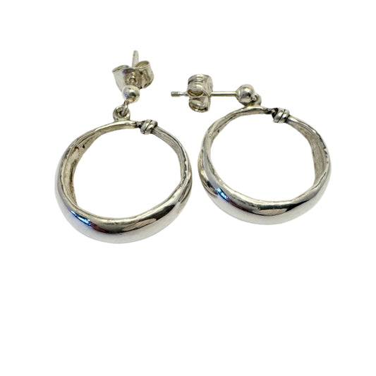 Bengt Hallberg, Sweden. Vintage Sterling Silver Viking Copy Earrings.