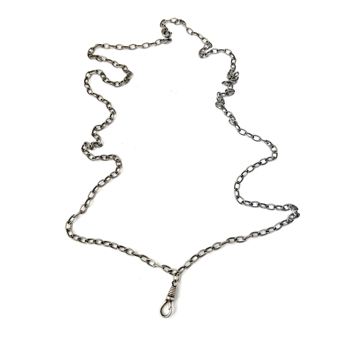 Sweden early 1900s. Vintage 36 inch Solid Silver Chain Necklace.