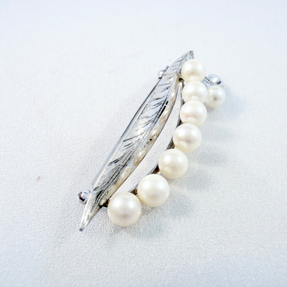 Japan. Vintage Sterling Silver Pearl Brooch.