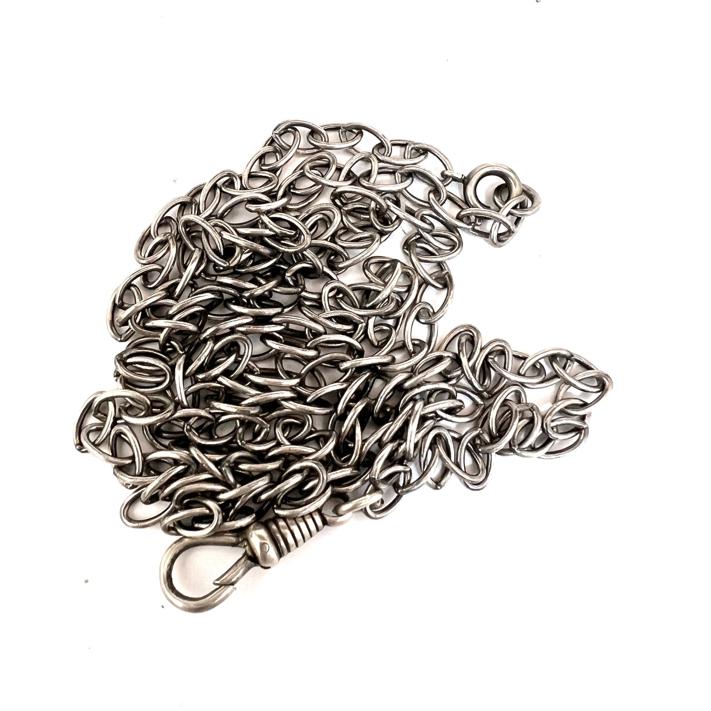 Sweden early 1900s. Vintage 36 inch Solid Silver Chain Necklace.