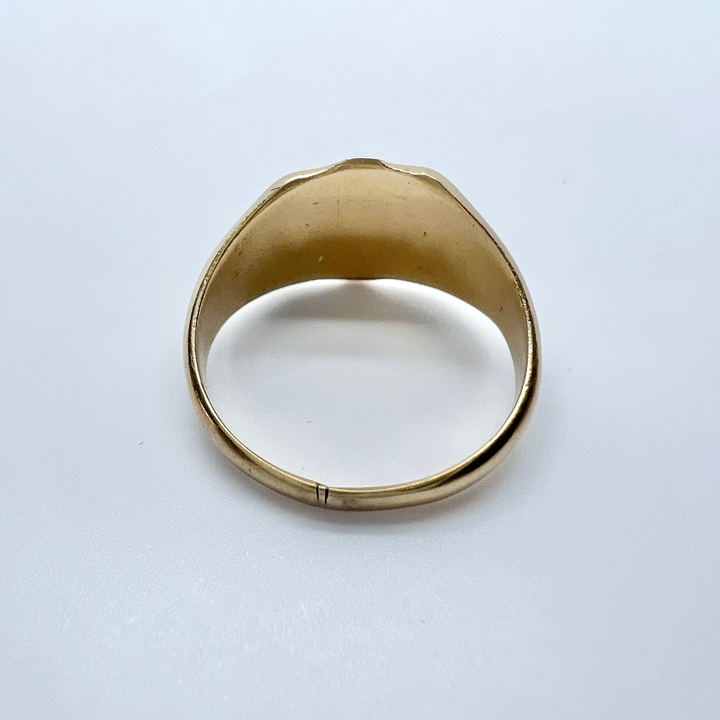 Birmingham 1960. Vintage 9k Gold Signet Ring. "CL"