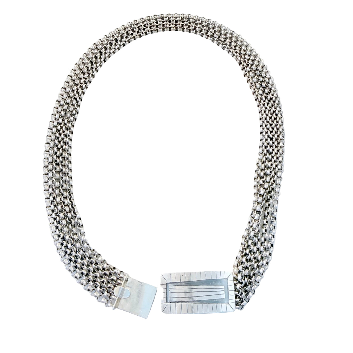 Tage Svensson, Sweden 1955. Vintage Mid-century Solid Silver Choker Necklace.