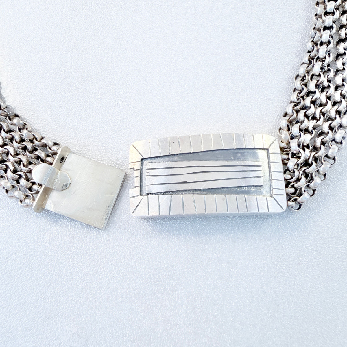 Tage Svensson, Sweden 1955. Vintage Mid-century Solid Silver Choker Necklace.